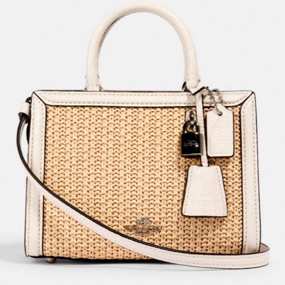 Coach Handbags - NWT Coach Zoe Micro Straw Crossbody Bag